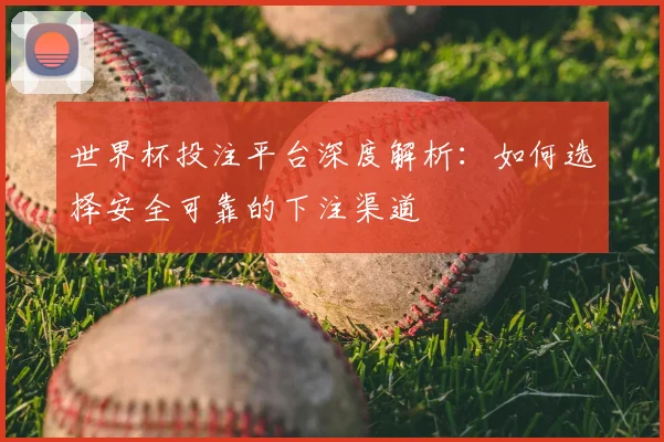 世界杯投注平台深度解析:如何选择安全可靠的下注渠道