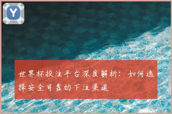 世界杯投注平台深度解析:如何选择安全可靠的下注渠道